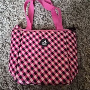 Pink Gingham Insulated Lunch Tote Cooler Bag